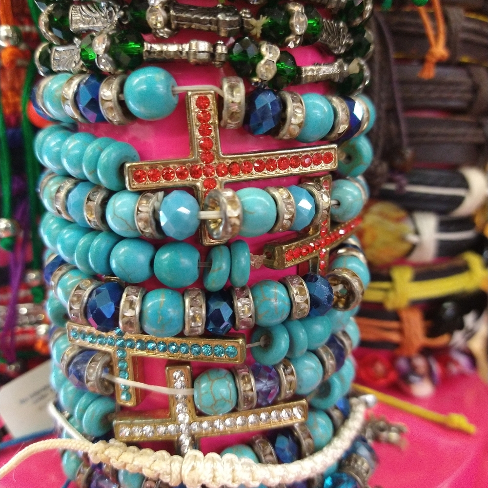 Handmade turquoise bead bracelets